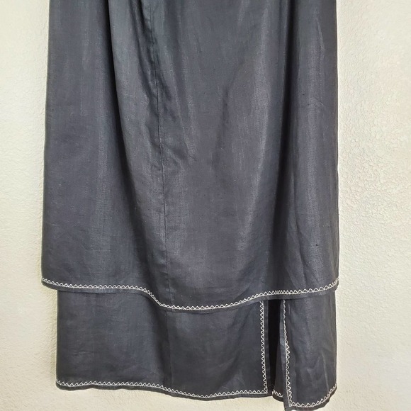 J. Jill Lagenlook Wrap Linen Midi Layered Skirt - Picture 2 of 10